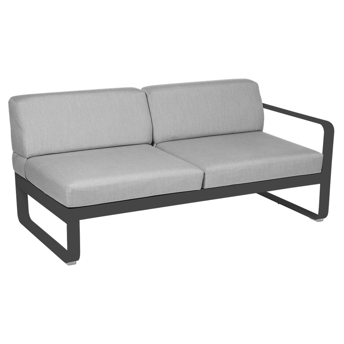 Module droit 2 places BELLEVIE Fermob carbone-gris flanelle