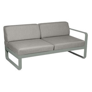 Module droit 2 places BELLEVIE Fermob gris lapilli-taupe grisé