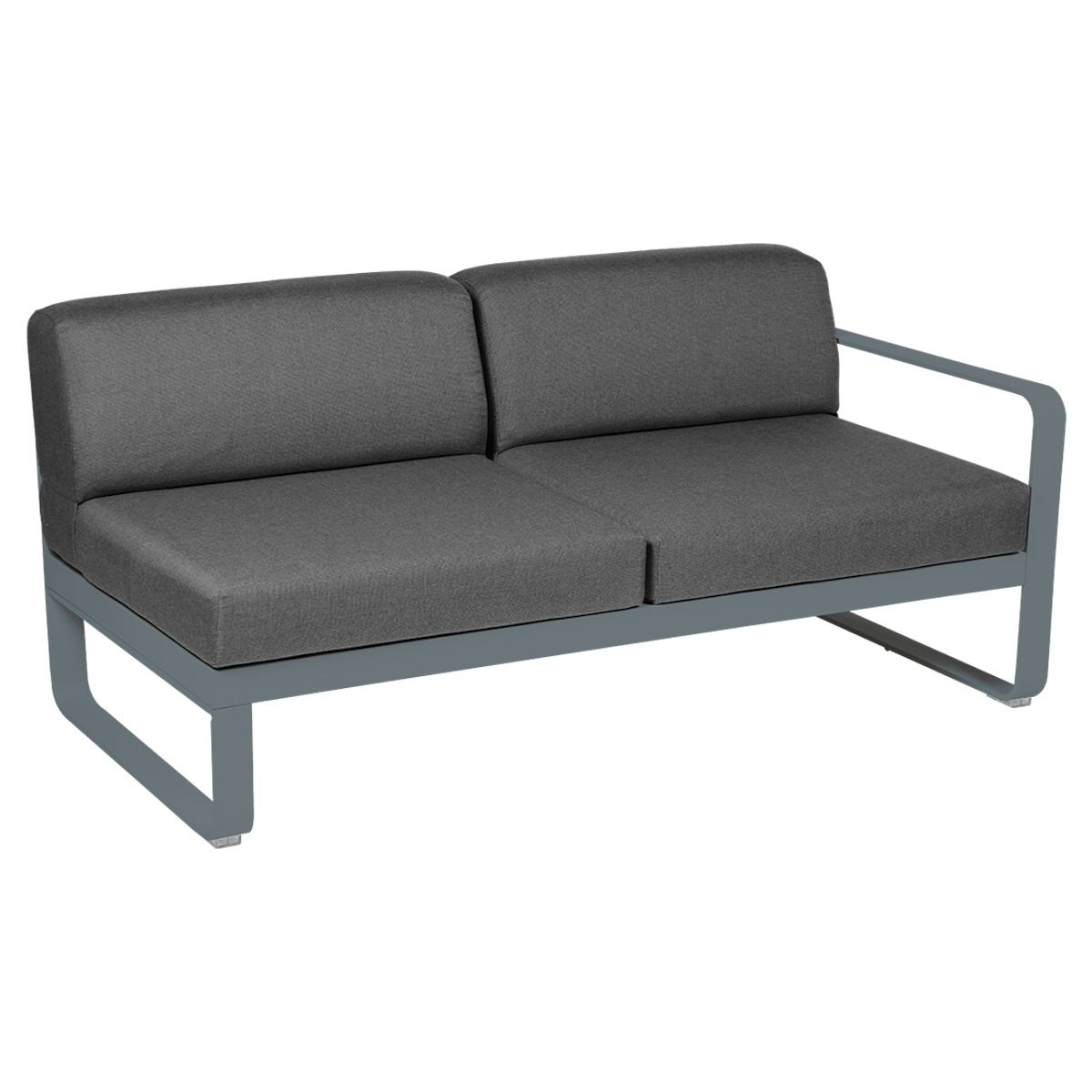 Module droit 2 places BELLEVIE Fermob gris orage-gris graphite
