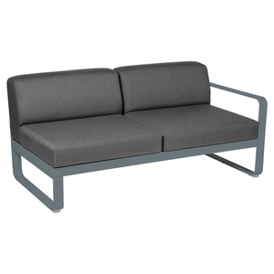 Module droit 2 places BELLEVIE Fermob gris orage-gris graphite