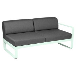 Module droit 2 places BELLEVIE Fermob menthe glaciale-gris graphite