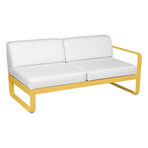 Module droit 2 places BELLEVIE Fermob miel NEW-blanc grisé