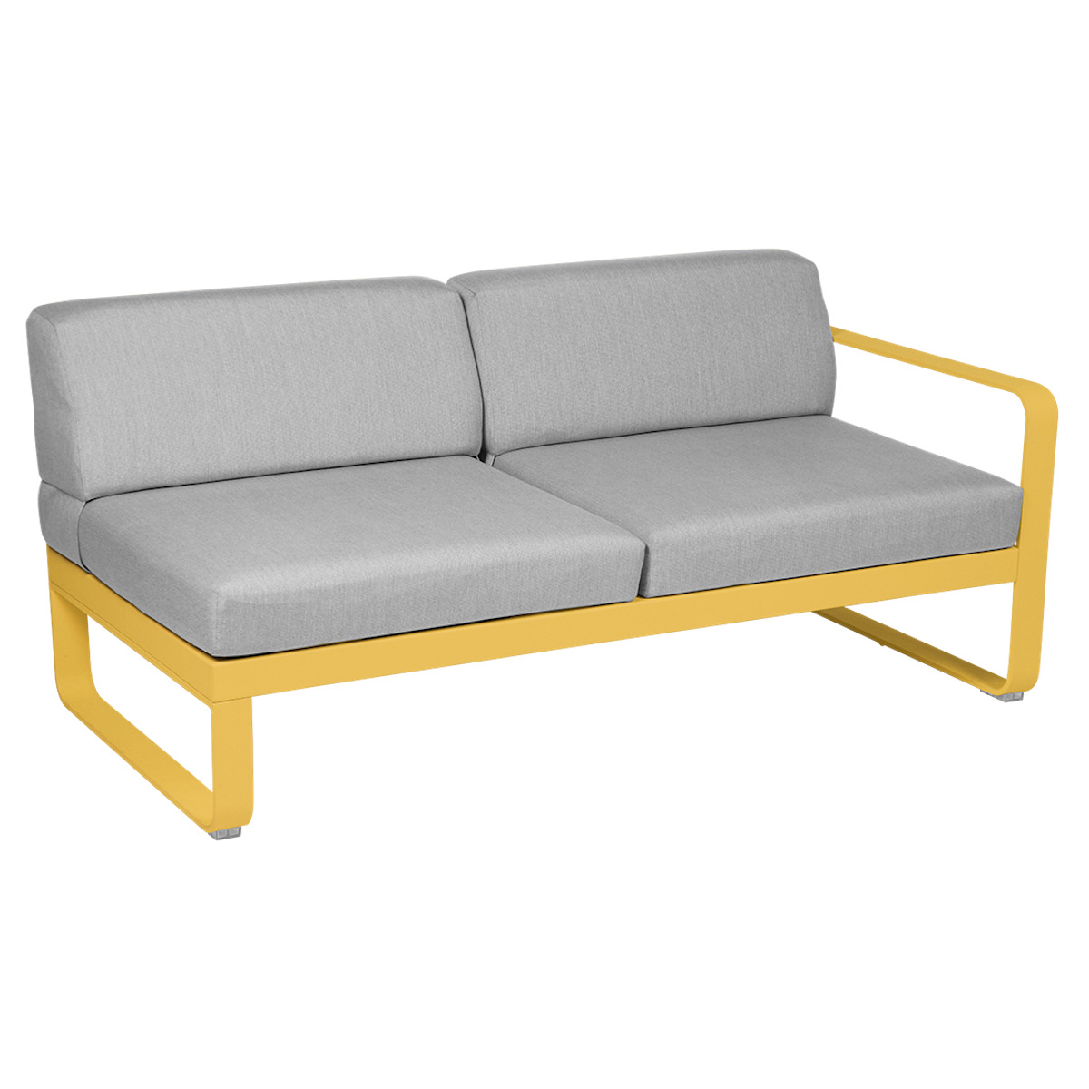 Module droit 2 places BELLEVIE Fermob miel NEW-gris flanelle