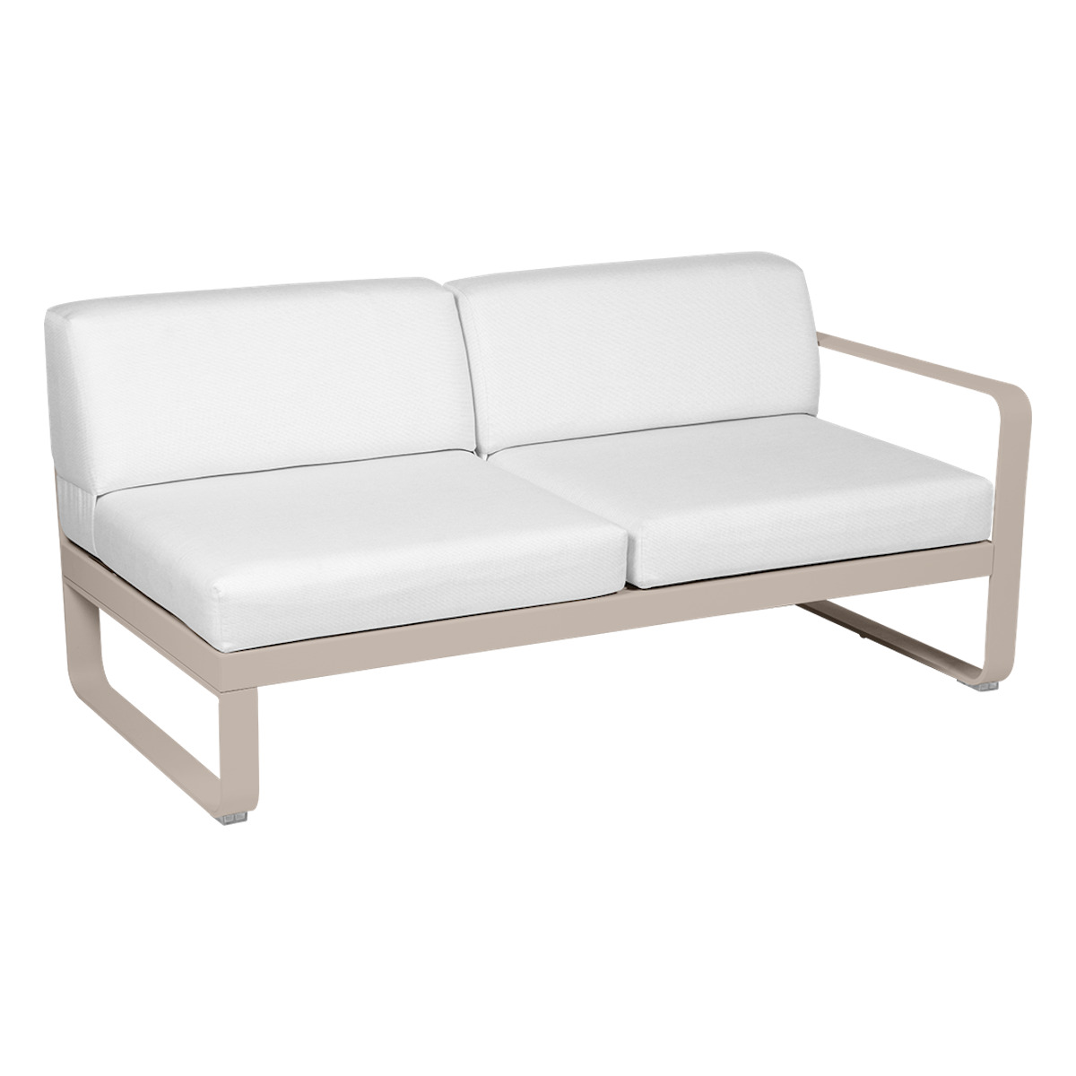 Module droit 2 places BELLEVIE Fermob muscade-blanc grisé