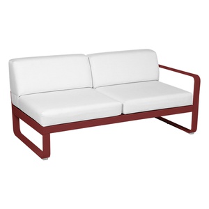 Module droit 2 places BELLEVIE Fermob piment-blanc grisé