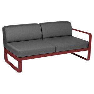 Module droit 2 places BELLEVIE Fermob piment-gris graphite
