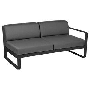 Module droit 2 places BELLEVIE Fermob réglisse-gris graphite