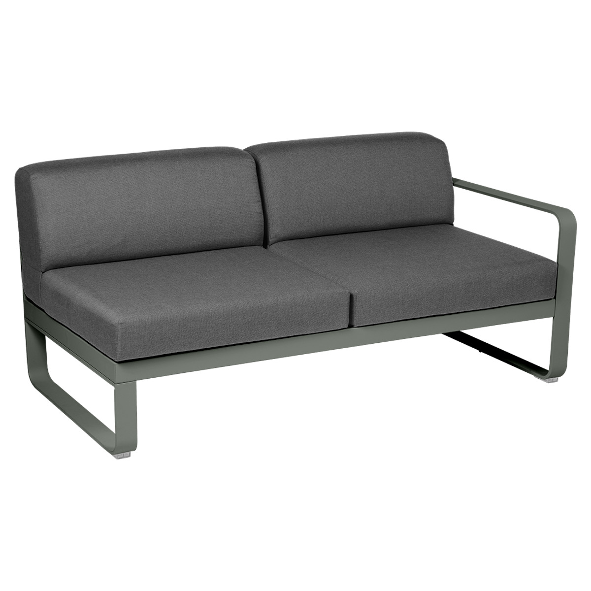 Module droit 2 places BELLEVIE Fermob romarin-gris graphite