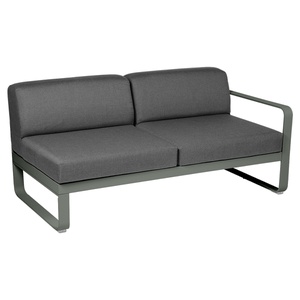 Module droit 2 places BELLEVIE Fermob romarin-gris graphite