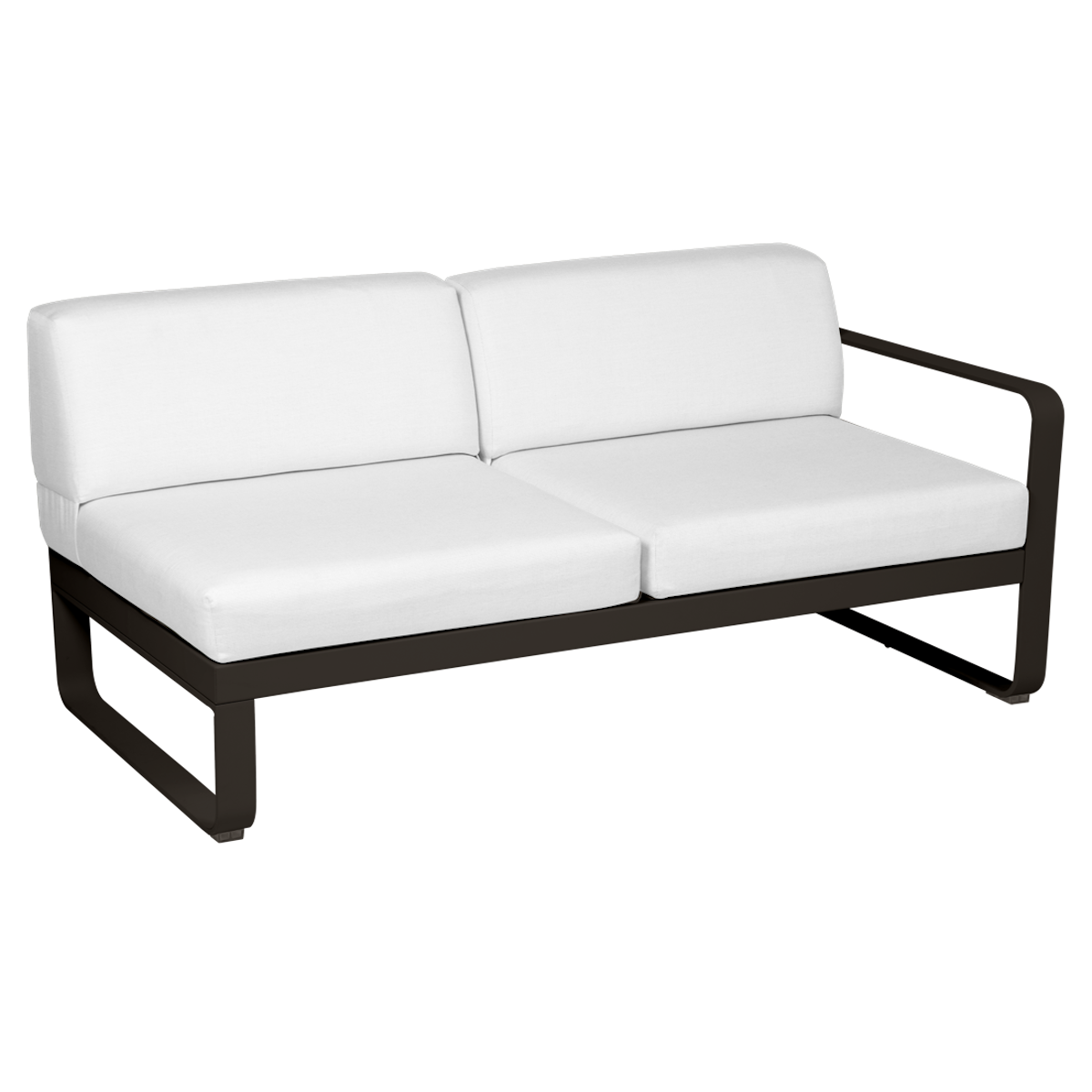 Module droit 2 places BELLEVIE Fermob tonka-blanc grisé