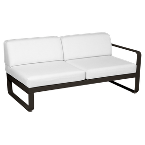 Module droit 2 places BELLEVIE Fermob tonka-blanc grisé