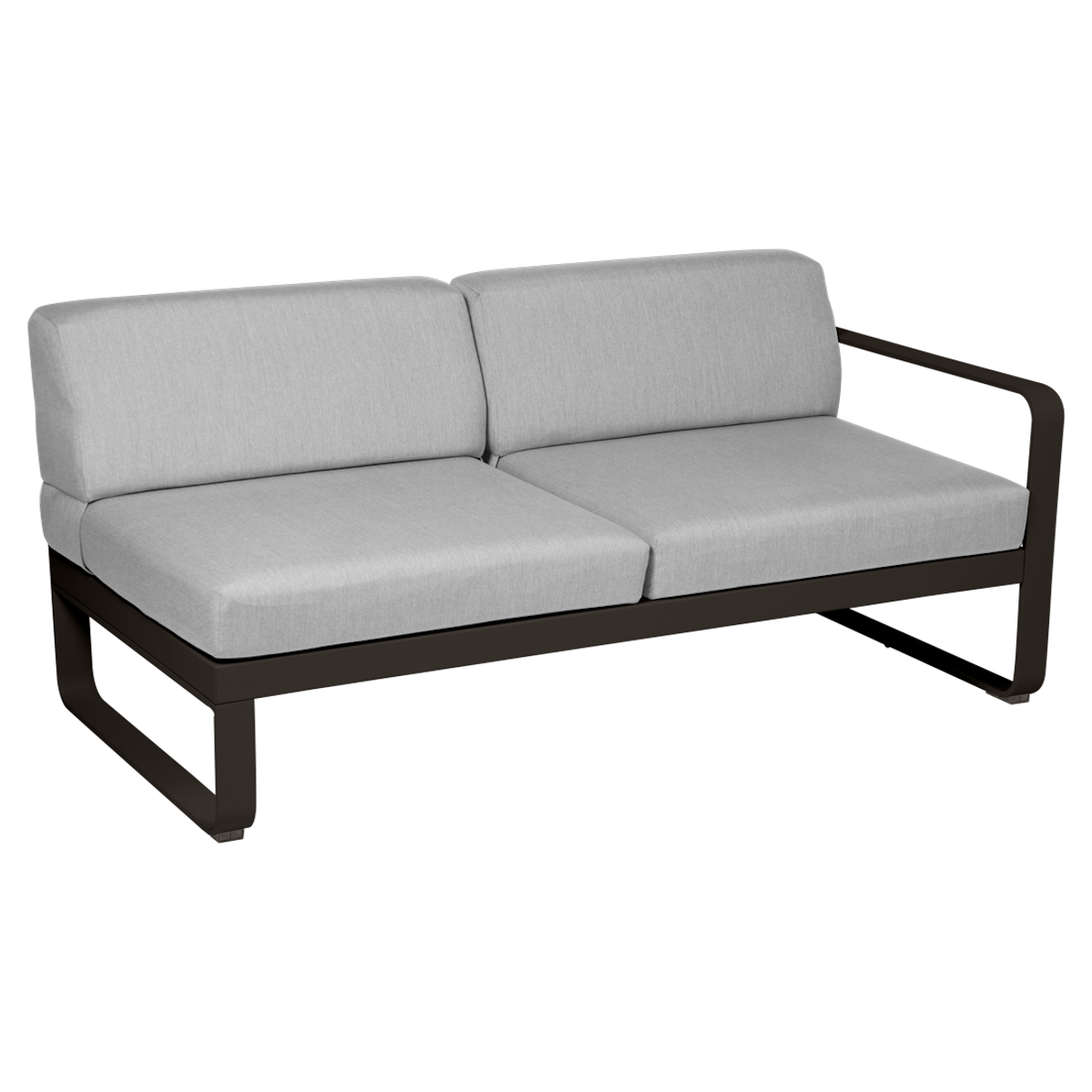 Module droit 2 places BELLEVIE Fermob tonka-gris flanelle