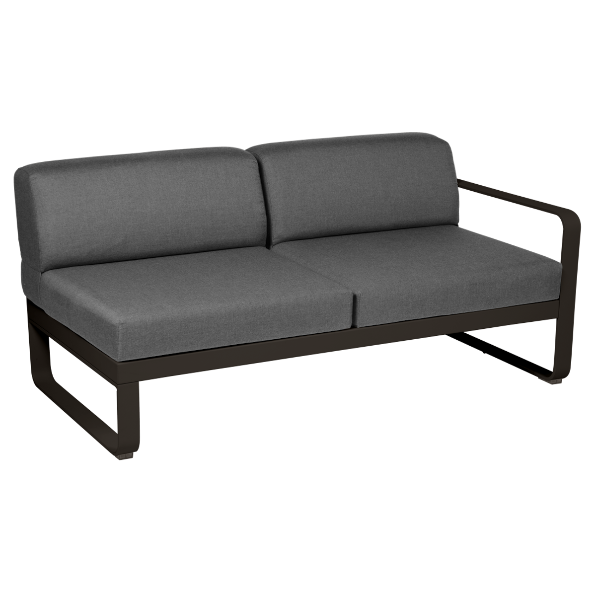 Module droit 2 places BELLEVIE Fermob tonka-gris graphite