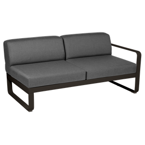 Module droit 2 places BELLEVIE Fermob tonka-gris graphite