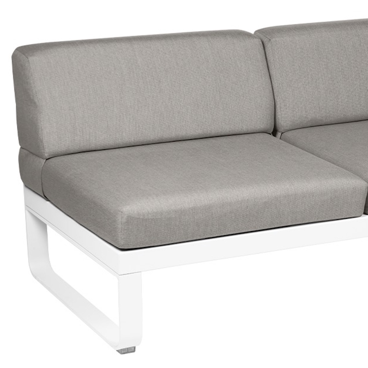 Module droite 2 places BELLEVIE Fermob blanc coton-taupe grisé