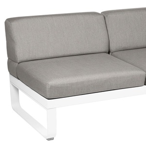 Module droite 2 places BELLEVIE Fermob blanc coton-taupe grisé