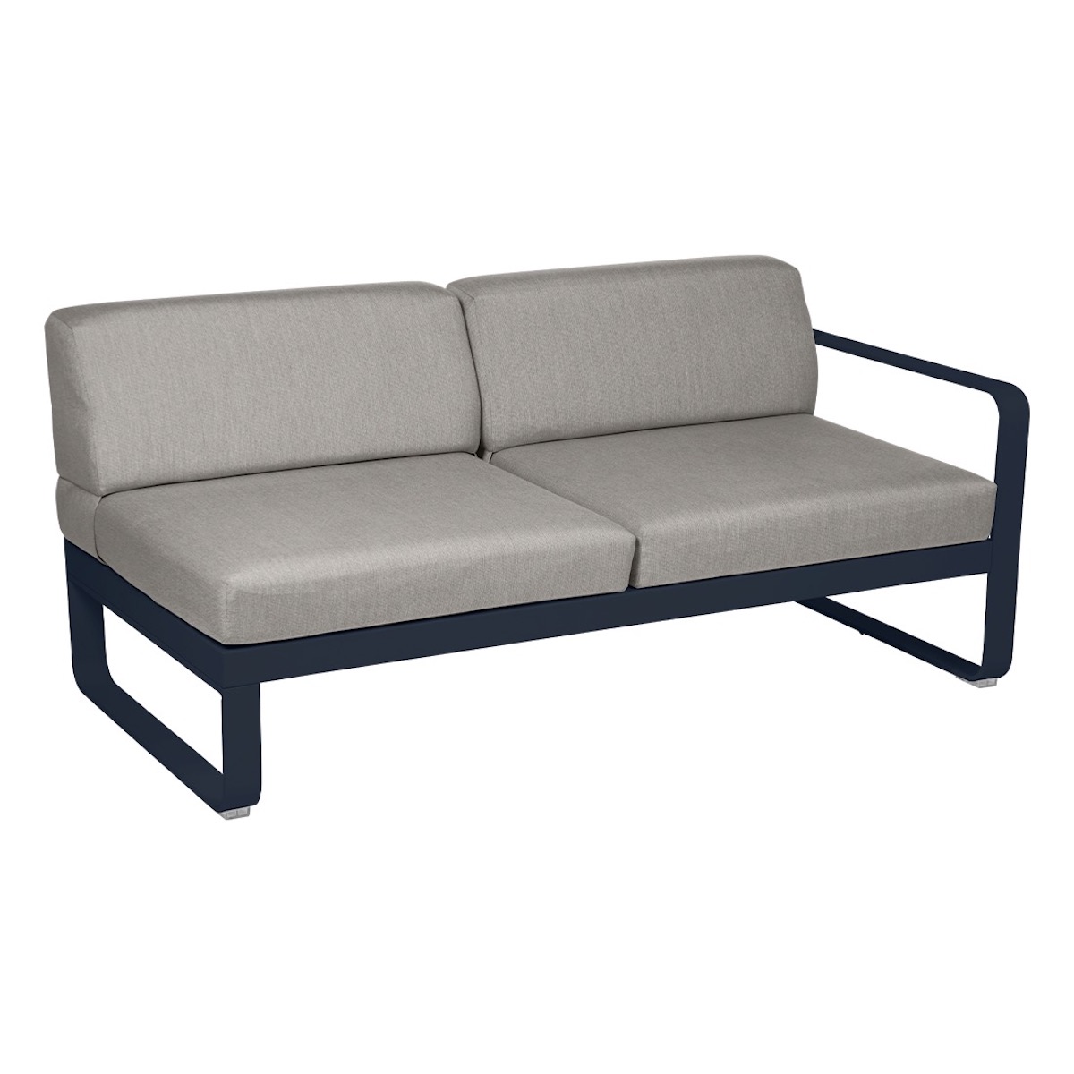 Module droite 2 places BELLEVIE Fermob bleu abysse-taupe grisé