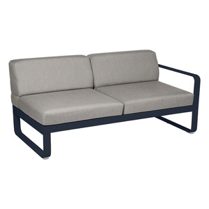 Module droite 2 places BELLEVIE Fermob bleu abysse-taupe grisé