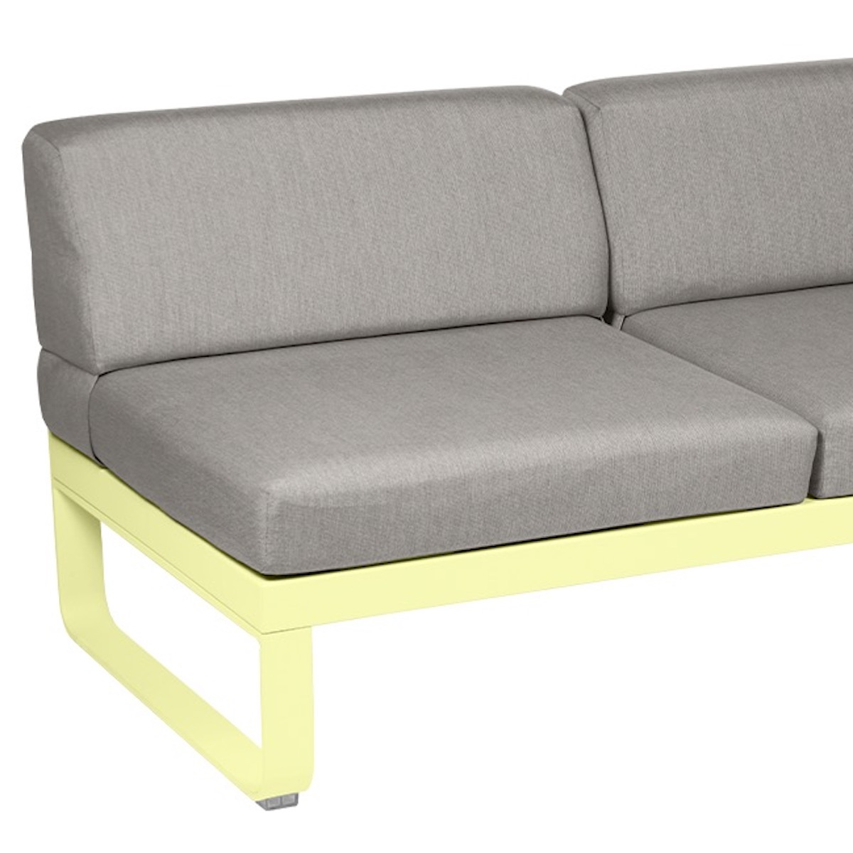 Module droite 2 places BELLEVIE Fermob citron givré-taupe grisé