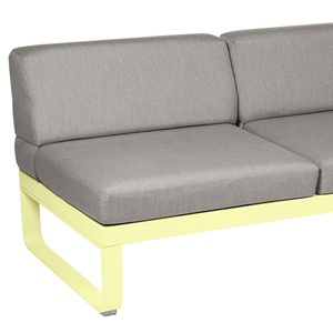 Module droite 2 places BELLEVIE Fermob citron givré-taupe grisé