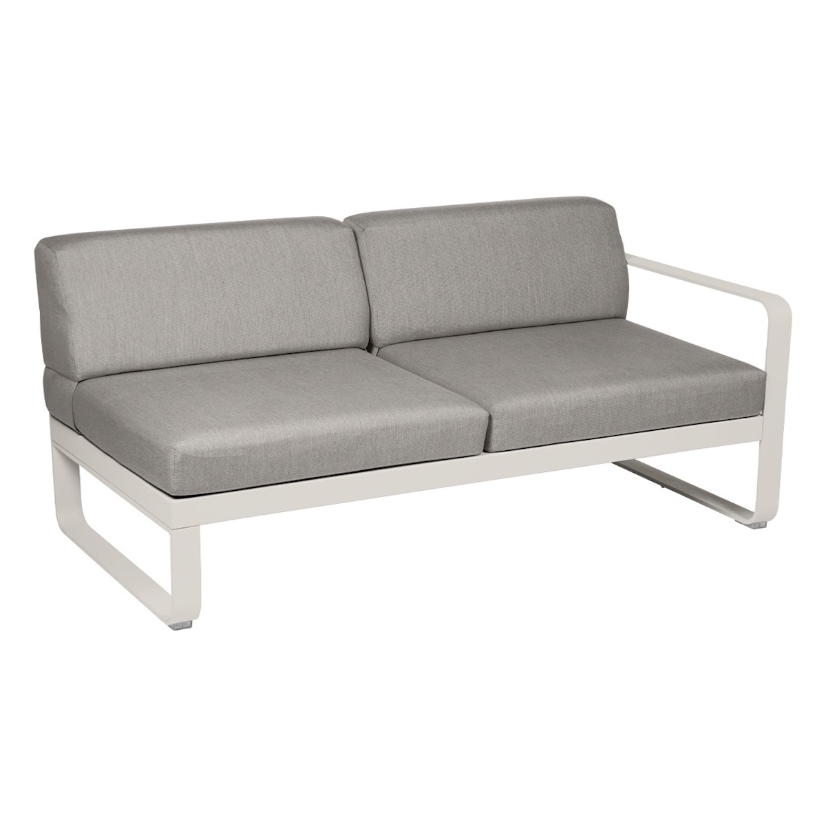 Module droite 2 places BELLEVIE Fermob gris argile-taupe grisé
