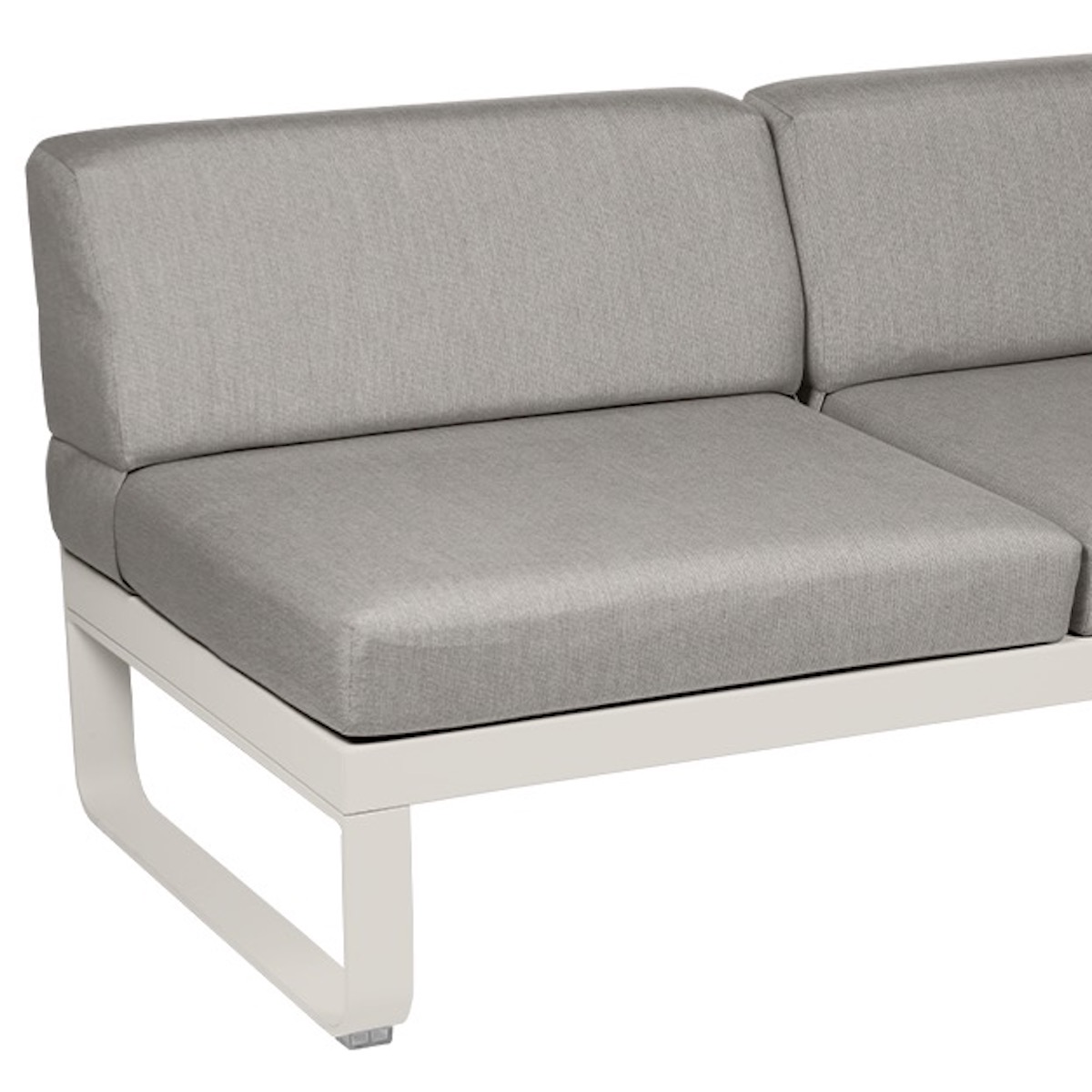 Module droite 2 places BELLEVIE Fermob gris argile-taupe grisé