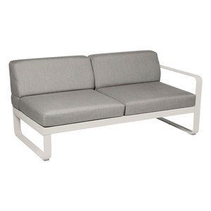 Module droite 2 places BELLEVIE Fermob gris argile-taupe grisé