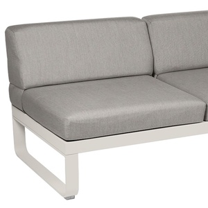 Module droite 2 places BELLEVIE Fermob gris argile-taupe grisé