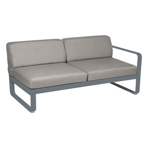Module droite 2 places BELLEVIE Fermob gris orage-taupe grisé