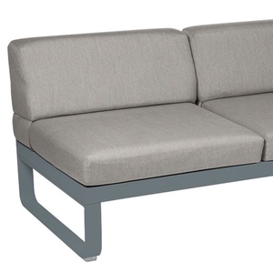 Module droite 2 places BELLEVIE Fermob gris orage-taupe grisé