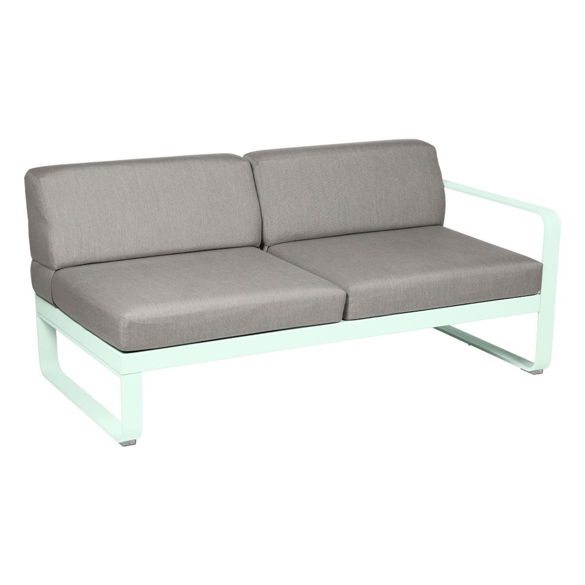 Module droite 2 places BELLEVIE Fermob menthe glaciale-taupe grisé