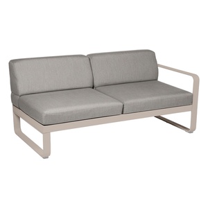 Module droite 2 places BELLEVIE Fermob muscade-taupe grisé