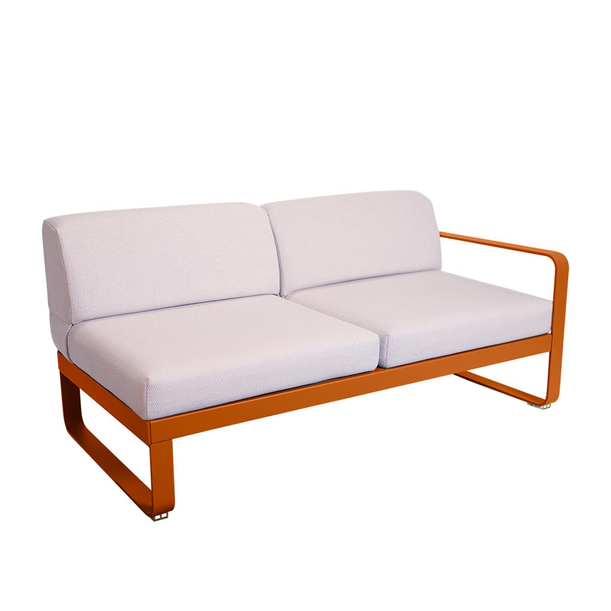 Module droite 2 places BELLEVIE Fermob orange confite-perle