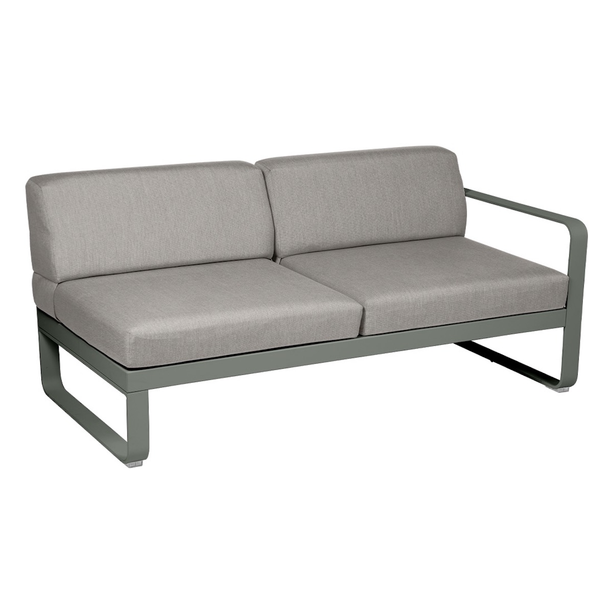 Module droite 2 places BELLEVIE Fermob romarin-taupe grisé