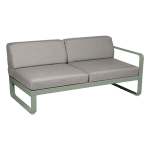 Module droite 2 places BELLEVIE Fermob vert cactus-taupe grisé