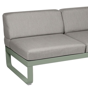 Module droite 2 places BELLEVIE Fermob vert cactus-taupe grisé