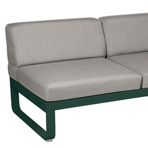 Module droite 2 places BELLEVIE Fermob vert cèdre-taupe grisé