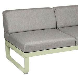 Module droite 2 places BELLEVIE Fermob vert tilleul-taupe grisé