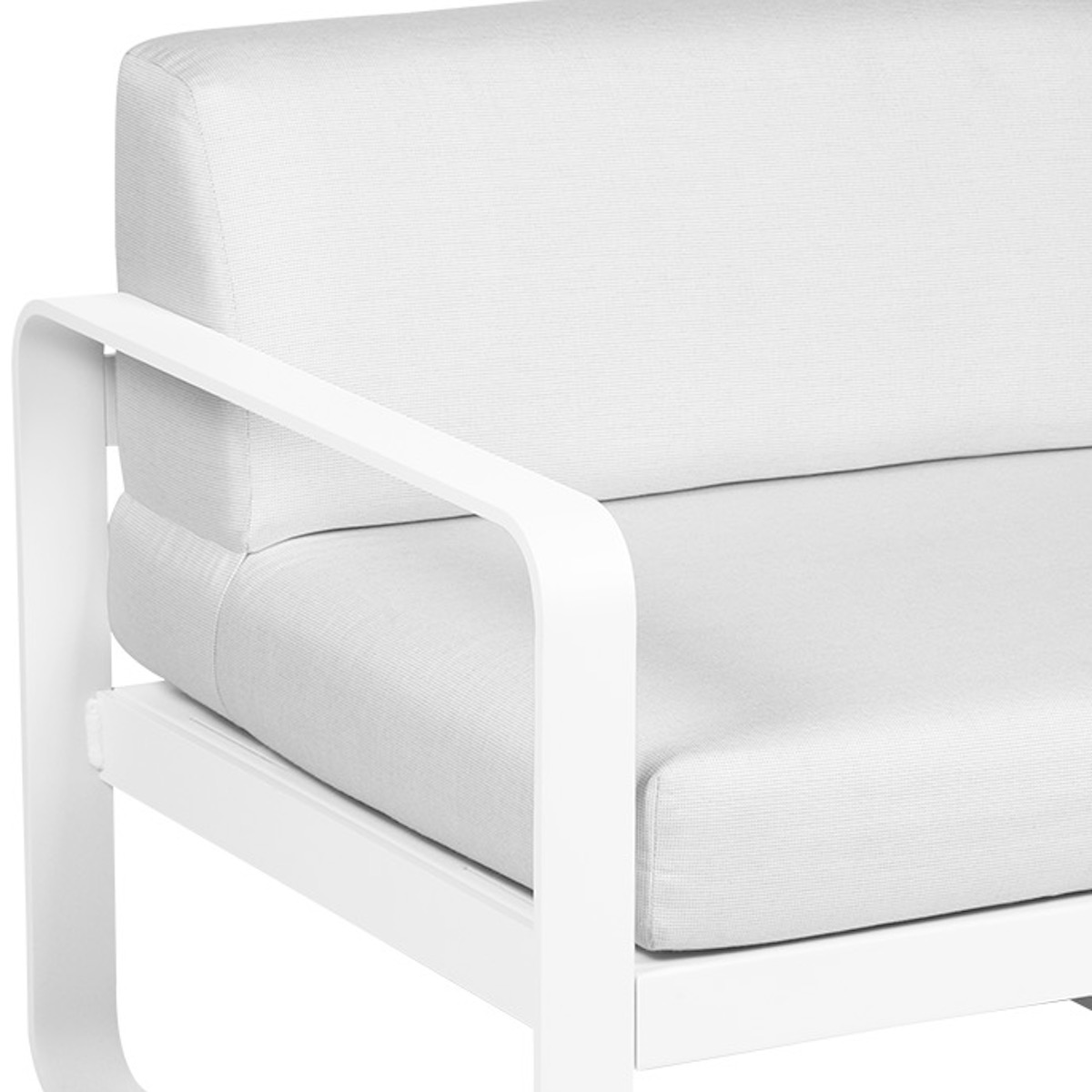 Module gauche 1 place BELLEVIE Fermob blanc coton-blanc grisé