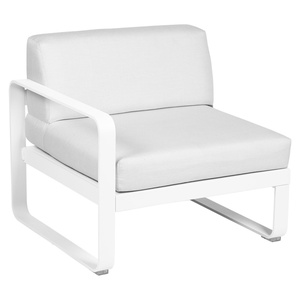 Module gauche 1 place BELLEVIE Fermob blanc coton-blanc grisé