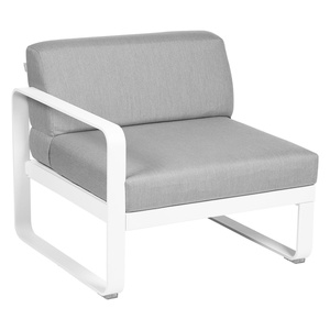 Module gauche 1 place BELLEVIE Fermob blanc coton-gris flanelle