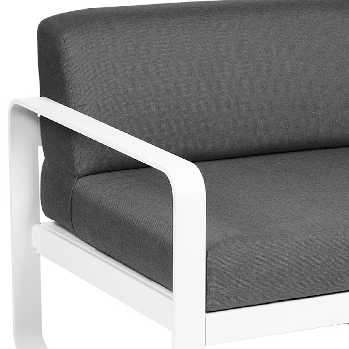 Module gauche 1 place BELLEVIE Fermob blanc coton-gris graphite