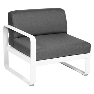 Module gauche 1 place BELLEVIE Fermob blanc coton-gris graphite