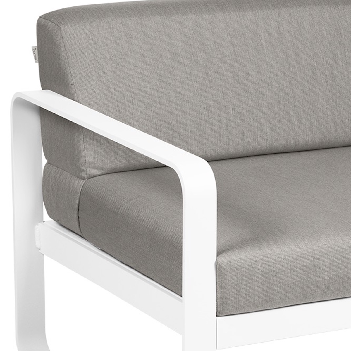 Module gauche 1 place BELLEVIE Fermob blanc coton-taupe grisé