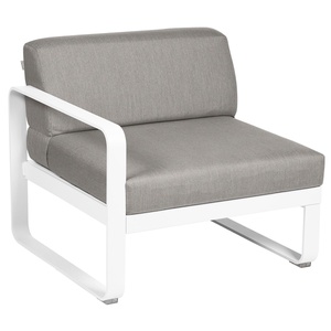 Module gauche 1 place BELLEVIE Fermob blanc coton-taupe grisé