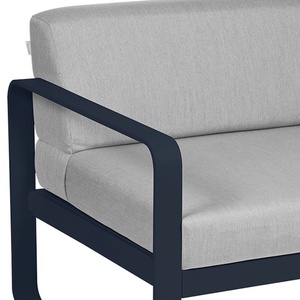 Module gauche 1 place BELLEVIE Fermob bleu abysse-gris flanelle