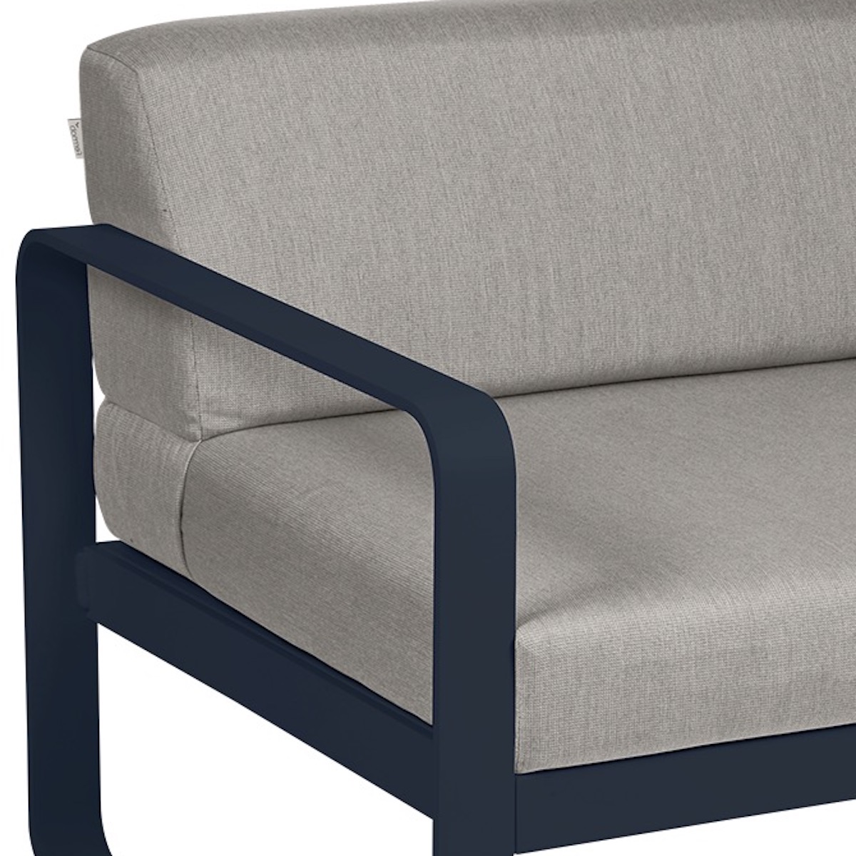 Module gauche 1 place BELLEVIE Fermob bleu abysse-taupe grisé