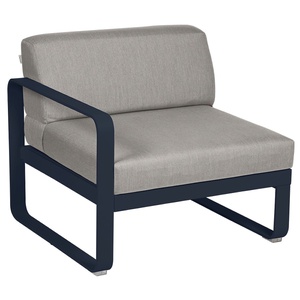 Module gauche 1 place BELLEVIE Fermob bleu abysse-taupe grisé