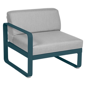Module gauche 1 place BELLEVIE Fermob bleu acapulco-gris flanelle