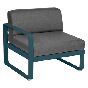 Module gauche 1 place BELLEVIE Fermob bleu acapulco-gris graphite